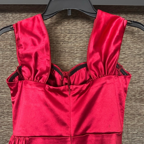 SHEIn Red Satin Gown - Picture 4 of 5